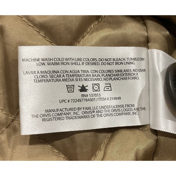 Orvis Barn Coat Mens Large Brown Chore Jacket Quilt Lined Corduroy Trim 214849 - Picture 7 of 10